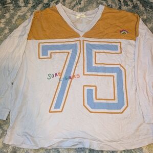 MOTHER western varsity patched quarter shirt